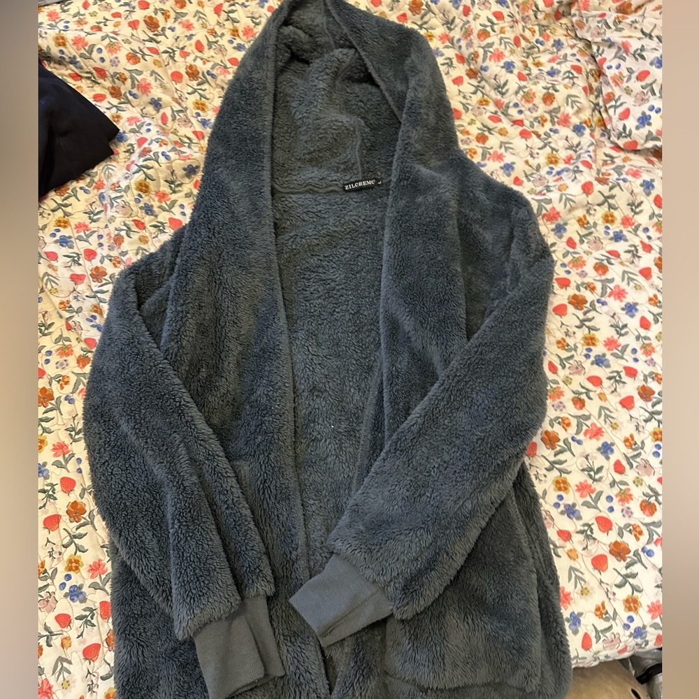 Fuzzy Grey Jacket, Perfect For Fall - image 1